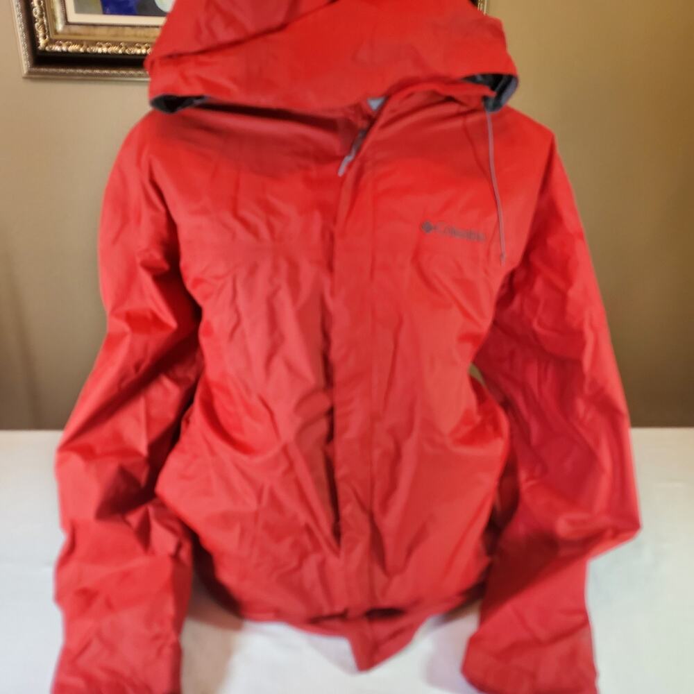 Columbia Sportswear Mens Jacket Size XXL Red Packable Light Windbreaker Coat